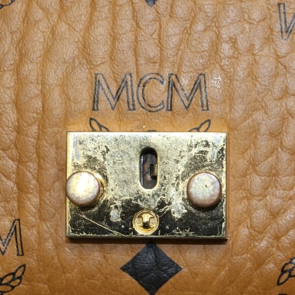 MCM Millie Visetos Medium Leather Crossbody - Brown/Black - Picture 9 of 16